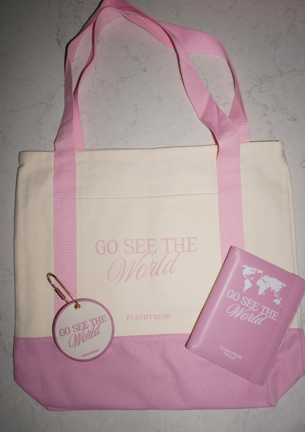Pink go see the world travel set